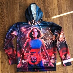 Stranger Things Hoodie Hooded Sweatshirt medium